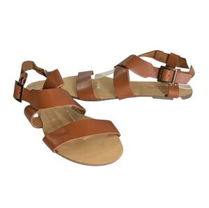 Lorenzo Chelini Wide Strap Sandals Size 41